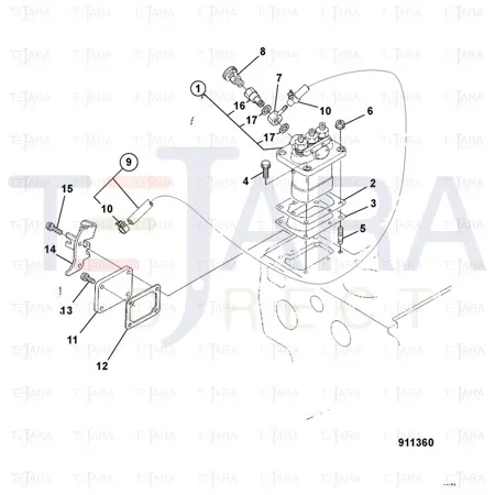 JCB Part No.# 02/601293, Bracket Accel Cable - JCB Spare Parts