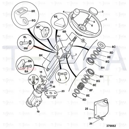 JCB Part No.# 826/10963, (W) (P) SHOULDER BOLT.M10x46 - JCB Spare Parts