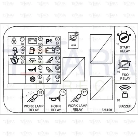 JCB Part No.# 229/01389, RELAY N/O - JCB Spare Parts