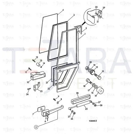 JCB Part No.# 123/02590, DOOR HANDLE - JCB Spare Parts
