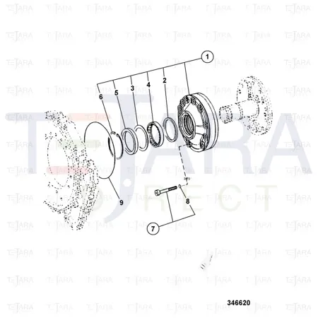 JCB Part No.# 904/20152, SEAL SHAFT - JCB Spare Parts