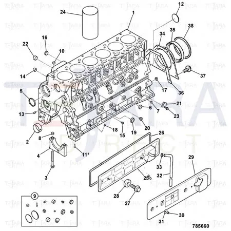 JCB Part No.# 02/910855, GROMMET, SEAL - JCB Spare Parts