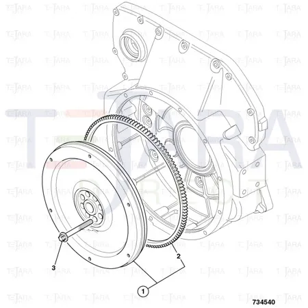 JCB Part No.# 320/03102, RING GEAR.FLYWHEEL.122T - JCB Spare Parts