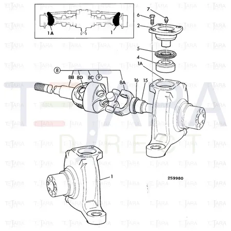 JCB Part No.# 914/86601, KIT-SPIDER - JCB Spare Parts