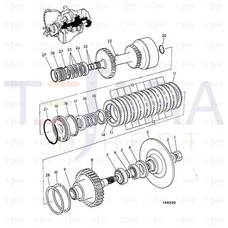 JCB Part No.# 460/35609, DRIVE FLANGE HS 1510 - JCB Spare Parts
