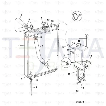 JCB Part No.# JSR0018, HOSE - JCB Spare Parts