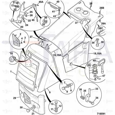 JCB Part No.# 331/32843, BALL JOINT 10mm M8 - JCB Spare Parts