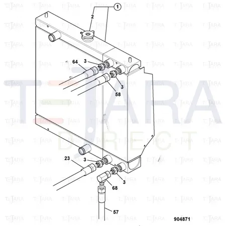 JCB Part No.# 30/926739, COOLER COMBINATION ASSEMBLY - JCB Spare Parts