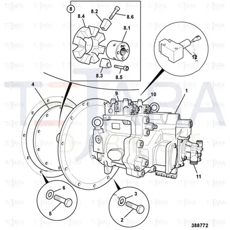 JCB Part No.# 20/952118, KIT SEAL JS330 HYD - JCB Spare Parts