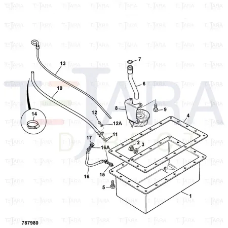 JCB Part No.# 02/634063, GASKET OIL SUMP - JCB Spare Parts