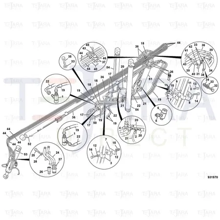 JCB Part No.# 332/C3577, HOSE 5/8BSP 4070mm - JCB Spare Parts