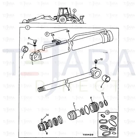 JCB Part No.# 590/22600, PISTON ROD - JCB Spare Parts