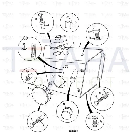 JCB Part No.# 126/68700, TANK HYDRAULIC - JCB Spare Parts