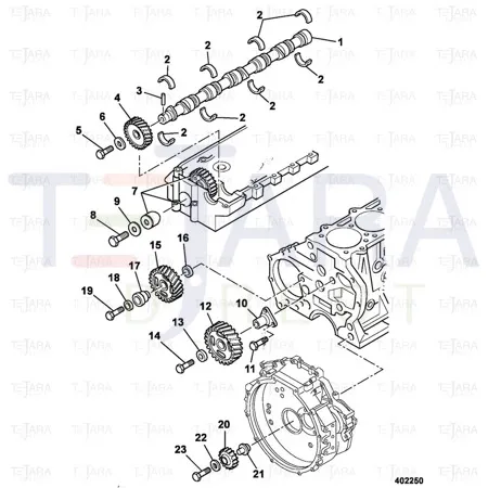 JCB Part No.# 02/801220, Gear idler (A) - JCB Spare Parts