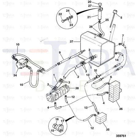 JCB Part No.# 614/80033, HOSE - JCB Spare Parts