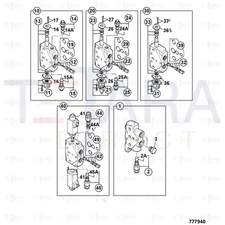 JCB Part No.# 25/407306, END KIT MECHANISM - JCB Spare Parts