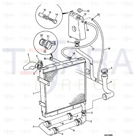 JCB Part No.# 834/00666, BOTTOM RADIATOR HOSE - JCB Spare Parts