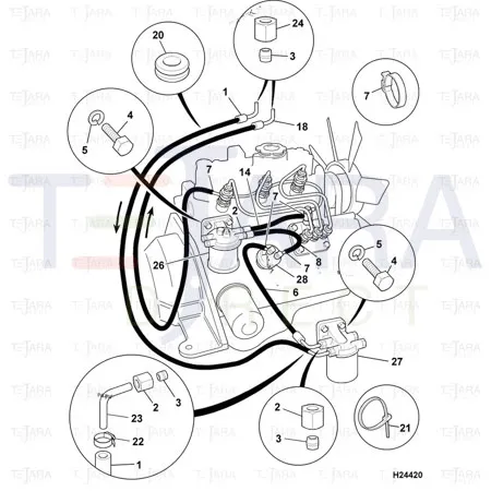 JCB Part No.# 2401/0107, O RING - JCB Spare Parts
