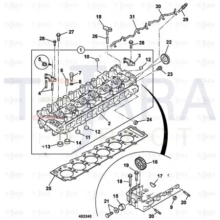 JCB Part No.# 02/801198, Guide valve - JCB Spare Parts