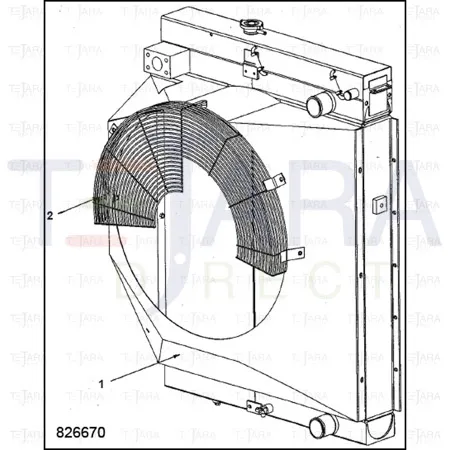 JCB Part No.# 229/01120, Radiator - JCB Spare Parts