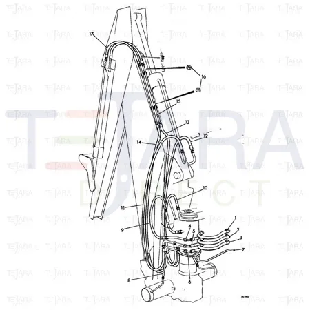 JCB Part No.# 613/04200, HOSE 1/2BSP 2155mm - JCB Spare Parts