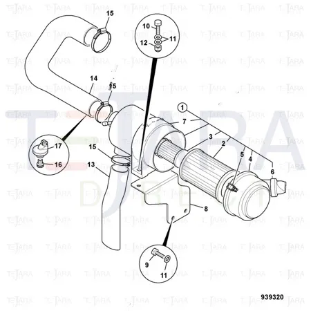 JCB Part No.# 332/R6314, AIR CLEANER - JCB Spare Parts