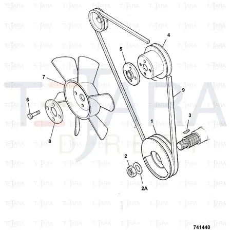 JCB Part No.# 02/630646, FAN BELT - JCB Spare Parts