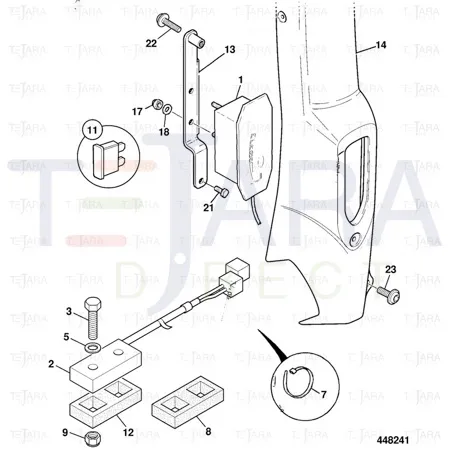 JCB Part No.# 331/34237, (W) (P) TRIM PANEL RH A PILLAR - JCB Spare Parts