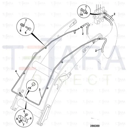 JCB Part No.# 821/10389, PIPE CLAMP - JCB Spare Parts