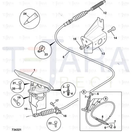 JCB Part No.# 814/10179, SPRING throttle overload - JCB Spare Parts