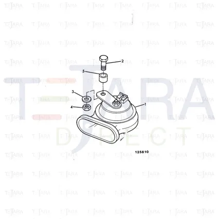 JCB Part No.# 704/26800, 'HORN 12 VOLT-FRONT' - JCB Spare Parts