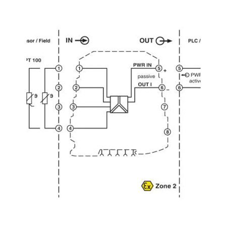 Phoenix Contact, Temperature measuring transducer - MINI MCR-SL-PT100-LP-NC