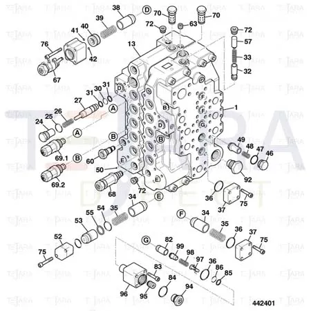 JCB Part No.# 25/221631, Spring - JCB Spare Parts