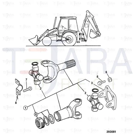 JCB Part No.# 914/60265, DRIVESHAFT rear 225 - JCB Spare Parts