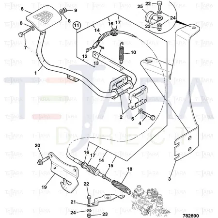 JCB Part No.# 331/51328, BRKT-THROTTLE EXTENSION - JCB Spare Parts