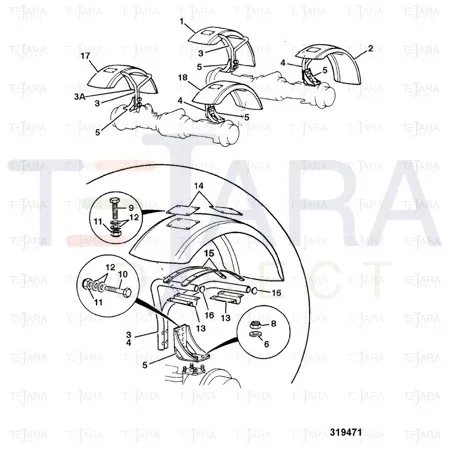 JCB Part No.# 162/03840, STRIP FENDER SUPPORT - JCB Spare Parts