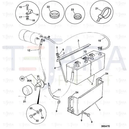JCB Part No.# 718/56089, CABLE - BATT. TO ISOLATOR - JCB Spare Parts