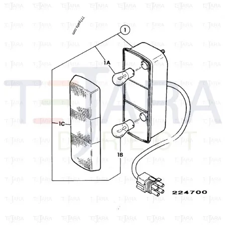 JCB Part No.# 700/41600, 'REARLAMP TAIL/STOP/DIR' - JCB Spare Parts
