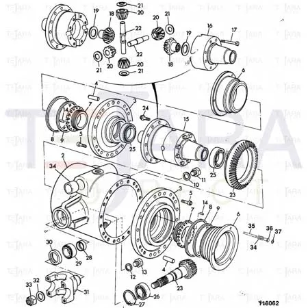 JCB Part No.# 450/18204, 2IN - BRAKE BACK-OFF - JCB Spare Parts