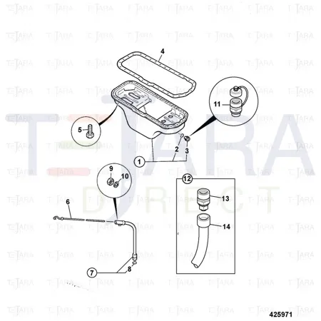 JCB Part No.# 340/00184, DRAIN HOSE  KEEPER - JCB Spare Parts