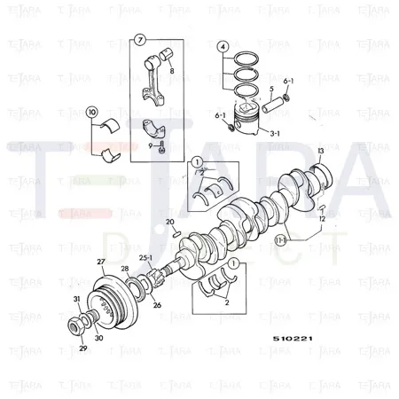 JCB Part No.# 02/801514, KIT-MAIN BEARING - JCB Spare Parts