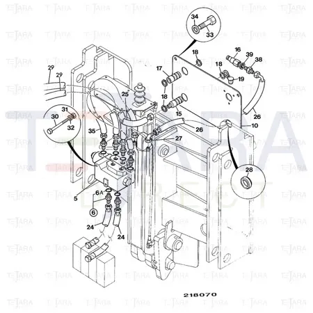JCB Part No.# 2203/0051, EXT CIRCLIP 38mm [1400 03 - JCB Spare Parts