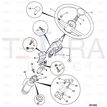 JCB Part No.# 331/25693, (W) (P) STEERING WHEEL - JCB Spare Parts