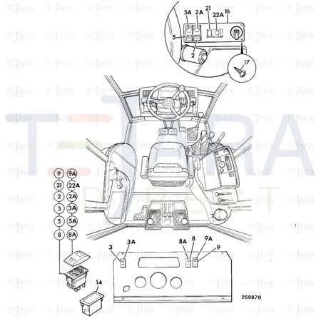 JCB Part No.# 701/60006, SWITCH - JCB Spare Parts