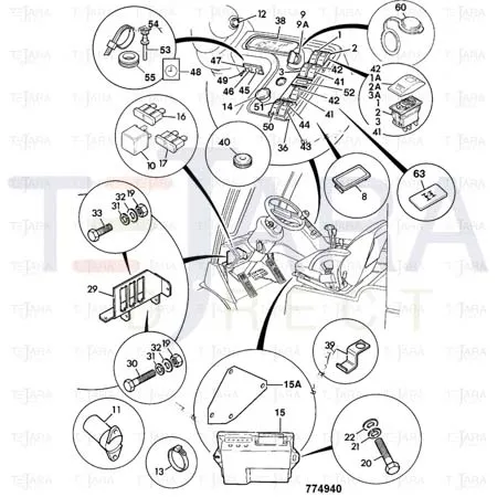 JCB Part No.# 704/50253, TELETRUK DIESEL IP CLUSTER - JCB Spare Parts