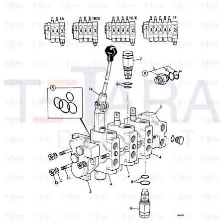 JCB Part No.# 25/929303, KIT, SEAL - H.P.C.O. - JCB Spare Parts