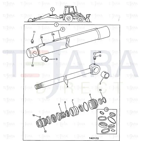 JCB Part No.# 590/26000, ROD PISTON - JCB Spare Parts