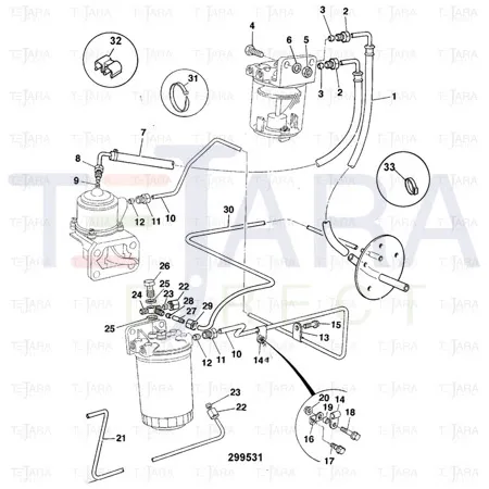 JCB Part No.# 02/202207, PIPE FUEL SPILL - JCB Spare Parts