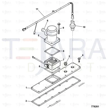 JCB Part No.# 02/910879, GASKET INDUCTION M - JCB Spare Parts