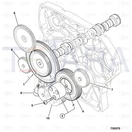 JCB Part No.# 320/05137, HCR IDLER GEAR(5310) - JCB Spare Parts